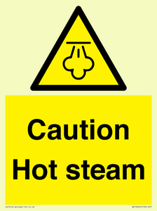 Caution Hot steam